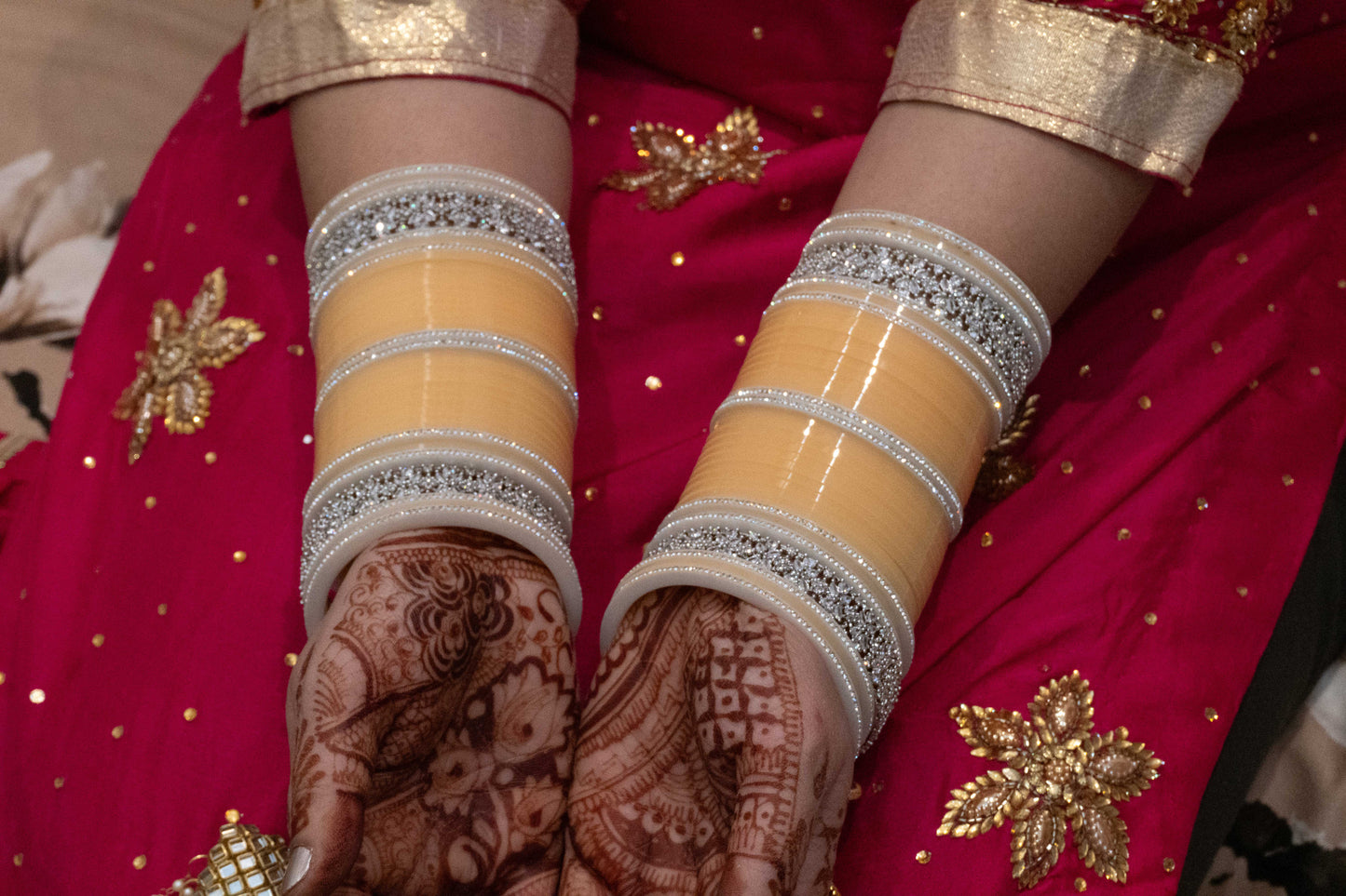 Chandani Chura With AD Bangles