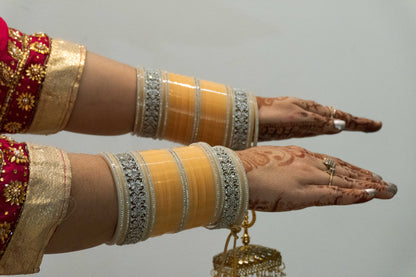 Chandani Chura With AD Bangles