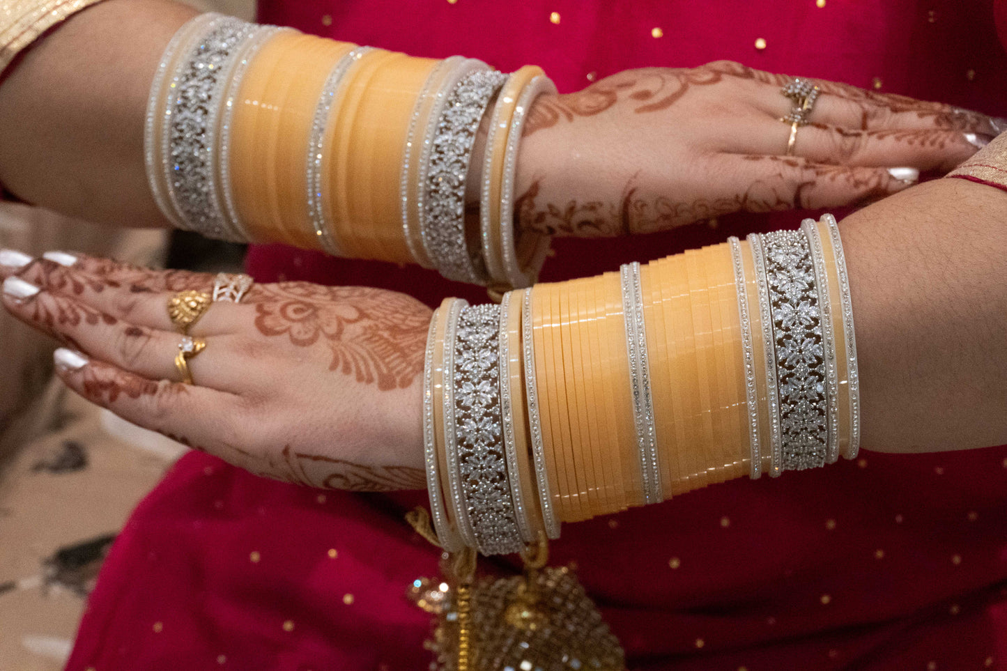 Chandani Chura With AD Bangles