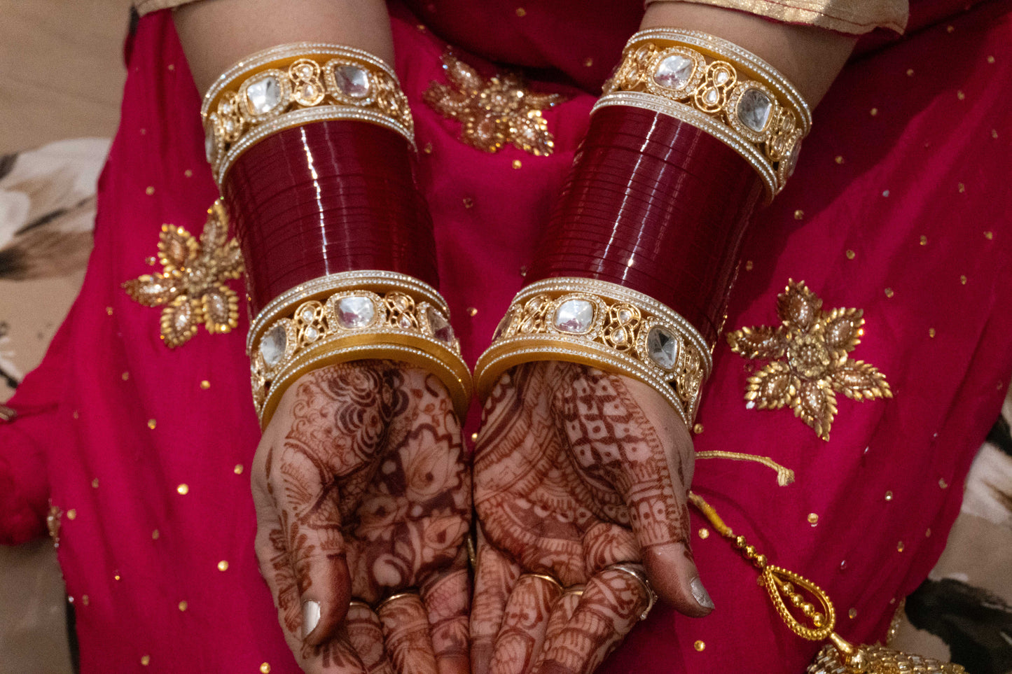 Maroon Kiran Wedding Chura