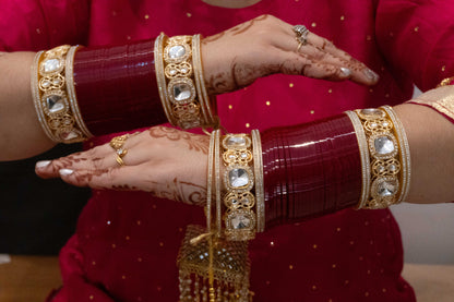 Maroon Kiran Wedding Chura