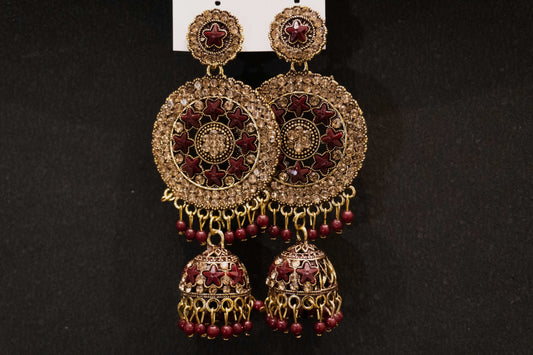 Rati Red Jhumka